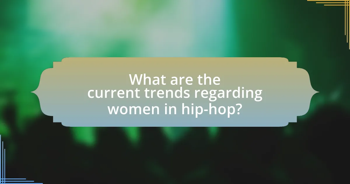 What are the current trends regarding women in hip-hop?